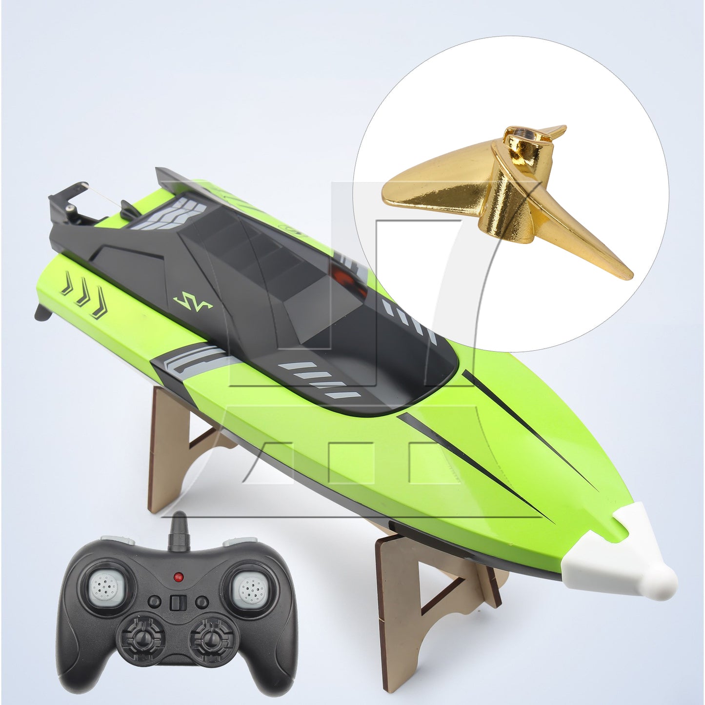 BQLZR 1PC P1.4 35mm RC Boat Metal Propeller PRB0313Y Golden with Brass Sleeve Replaces FT016 FT007 FT012