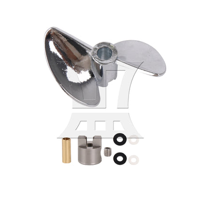 BQLZR 1PC P1.4 35mm RC Boat Metal Propeller PRB0313S Silver w/ Brass Sleeve Replacement for FT016 FT007 FT012