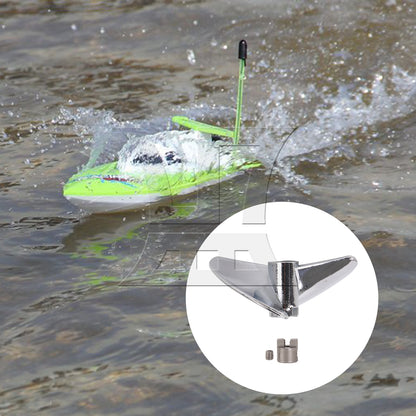 BQLZR 1PC P1.4 35mm RC Boat Metal Propeller 351404S Silver with Propeller Drive Dogs Replacement for FT016 FT007 FT012