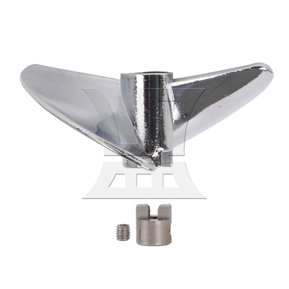 BQLZR 1PC P1.4 35mm RC Boat Metal Propeller 351404S Silver with Propeller Drive Dogs Replacement for FT016 FT007 FT012