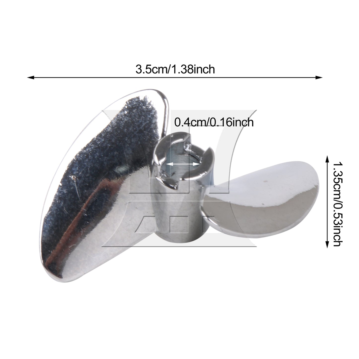 BQLZR 1PC P1.4 35mm RC Boat Metal Propeller 351404S Silver with Propeller Drive Dogs Replacement for FT016 FT007 FT012