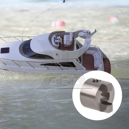 BQLZR 1PC 6.35mm Hole Dia Stainless Steel Propeller Drive Dogs PR63530S for Remote Control Boat Accessories with M4 Screw