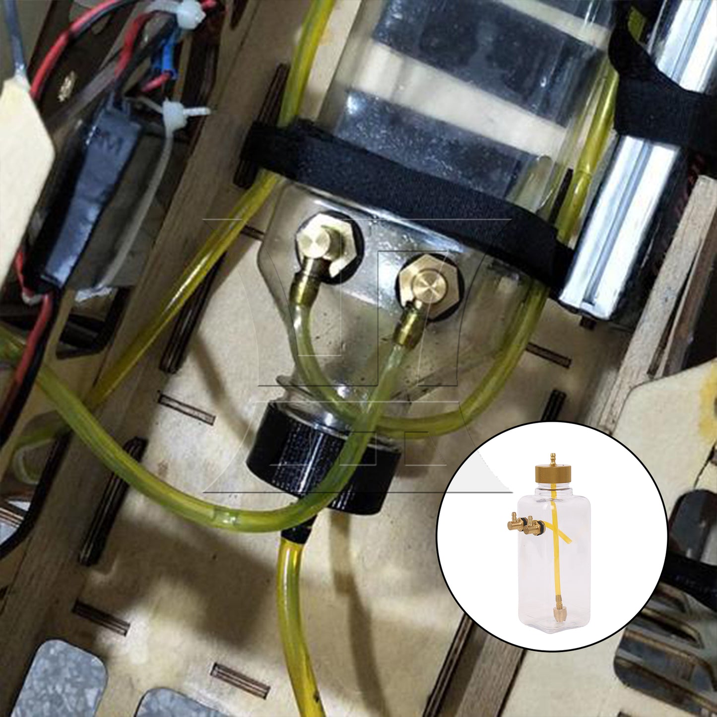 BQLZR 1PC Transparent RC Engine Gas Oil Tank Plastic Gas Bottle 360ml for Remote Control Model Part