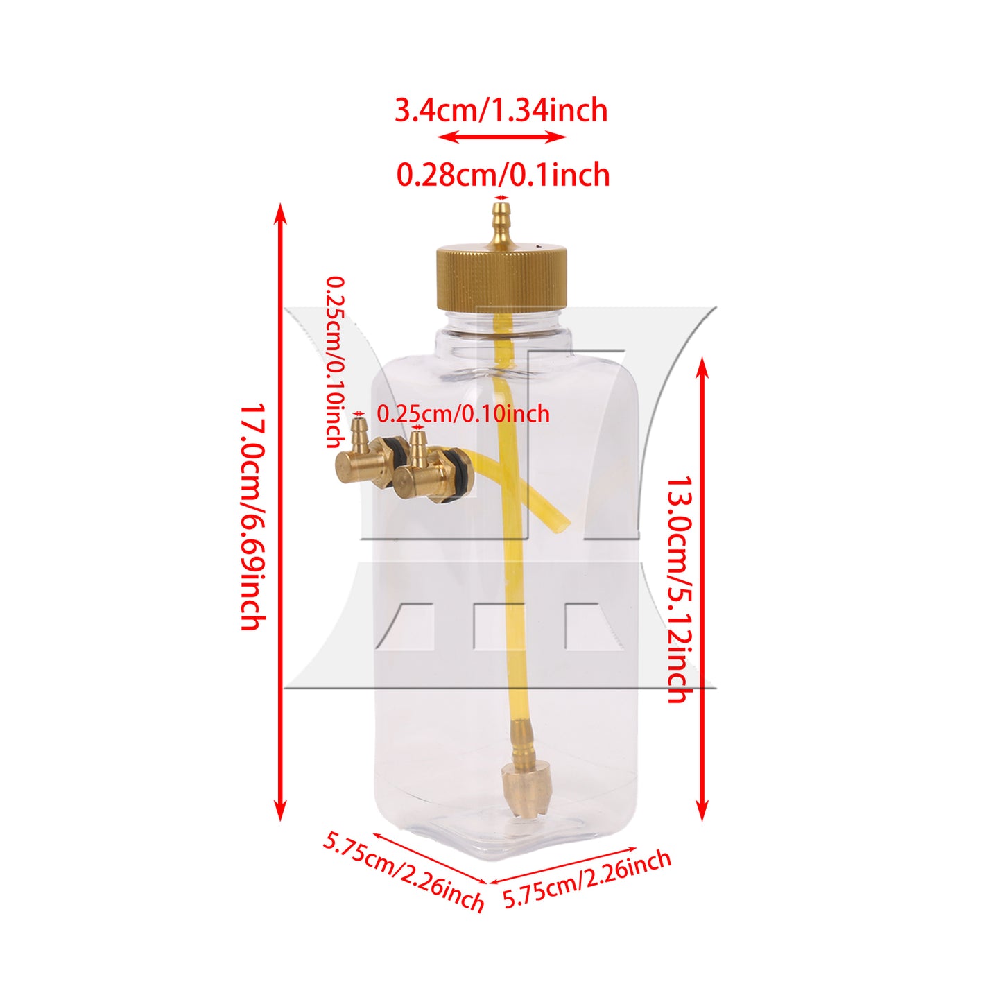 BQLZR 1PC Transparent RC Engine Gas Oil Tank Plastic Gas Bottle 360ml for Remote Control Model Part