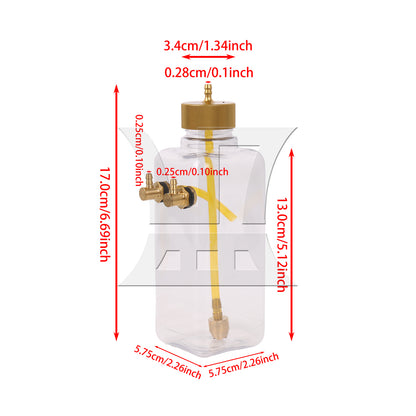 BQLZR 1PC Transparent RC Engine Gas Oil Tank Plastic Gas Bottle 360ml for Remote Control Model Part