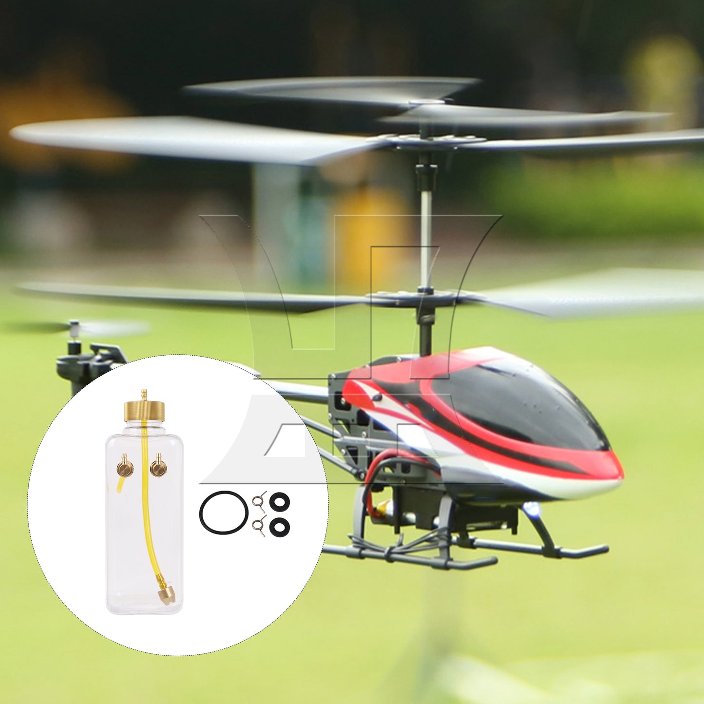 BQLZR 1PC Transparent RC Engine Gas Oil Tank Plastic Gas Bottle 500ml for Remote Control Model Part