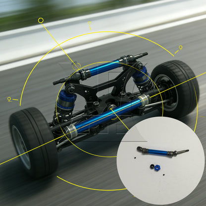 BQLZR 1pc RC1:10 Cvd Front Drive Shaft Blue Model Car Repair Replacement Spare Parts