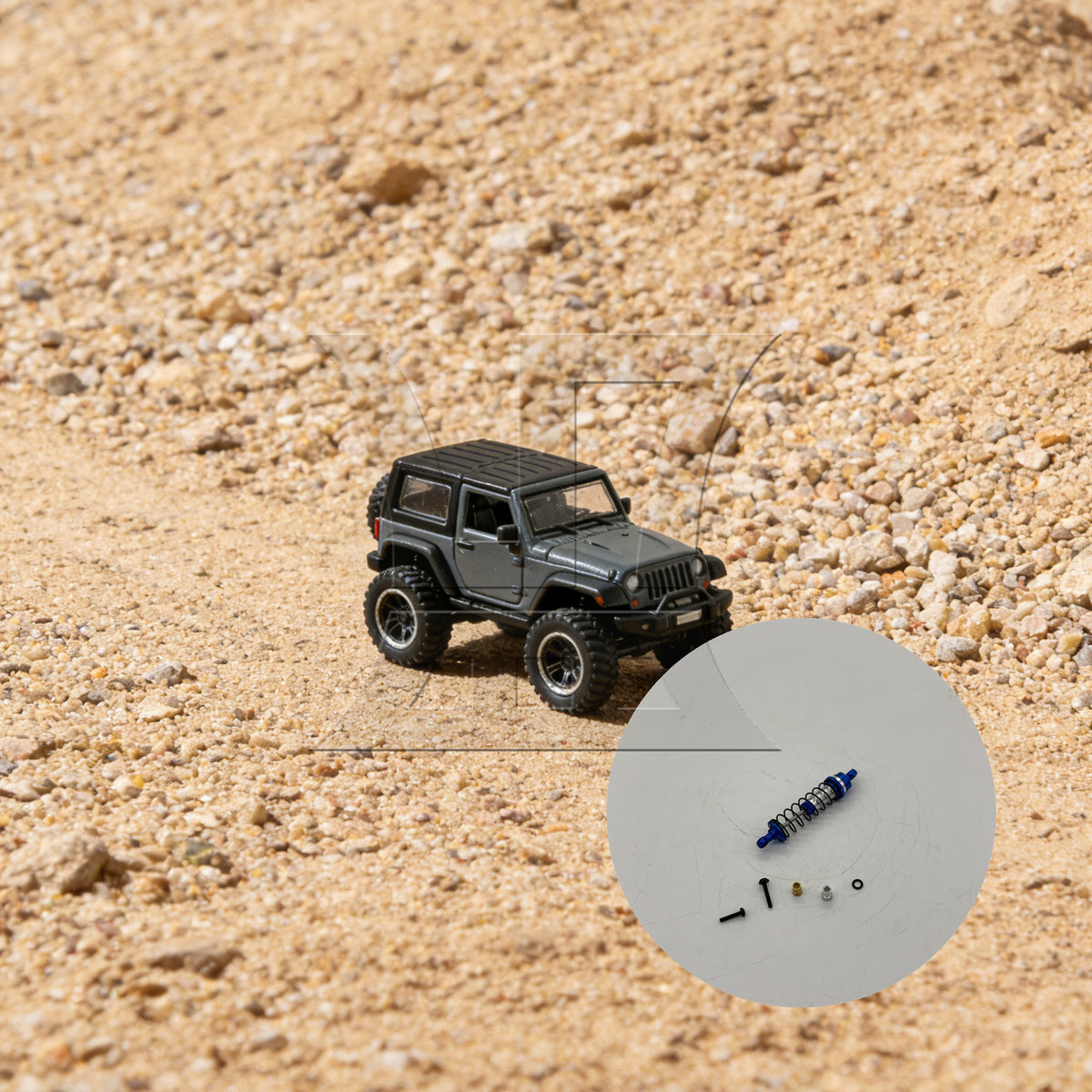 BQLZR 1pc RC1/16 Mini-B Off-road Vehicle Rear Shock Absorber LOS213001NB Blue High Quality Materials