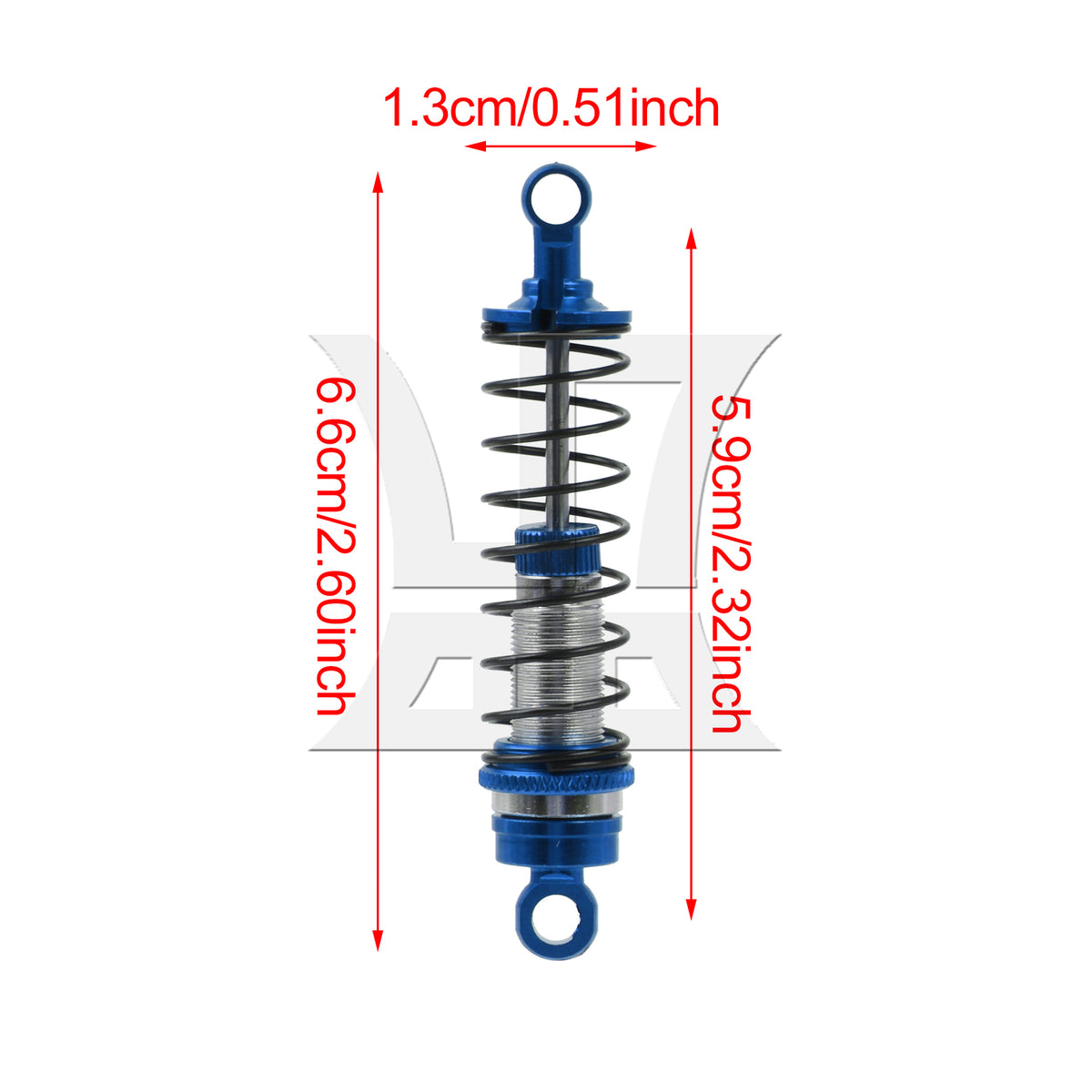 BQLZR 1pc RC1/16 Mini-B Off-road Vehicle Rear Shock Absorber LOS213001NB Blue High Quality Materials