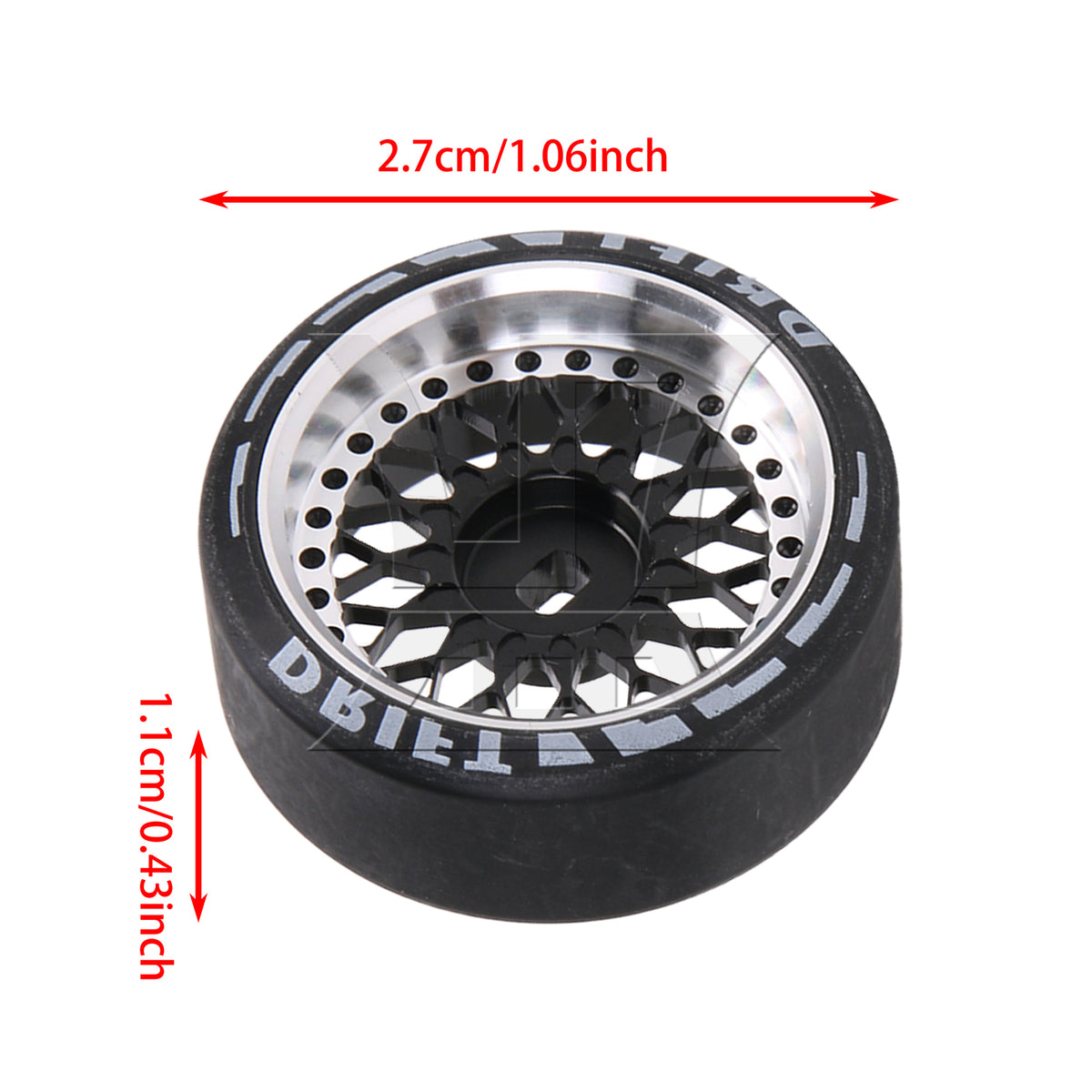 BQLZR 1pc RC1:28 Drift Tire Black K969-20Bl for Model Car Repair Replacement Spare Parts