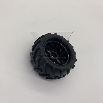 BQLZR 1pc RC1:16 Tires And 7-Spoke Black Wheel Rim 20486 Right Wheels for Model Car Repair Replacement Spare Parts