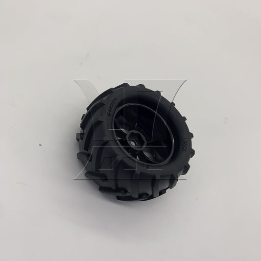 BQLZR 1pc RC1:16 Tires And 7-Spoke Black Wheel Rim 20486 Right Wheels for Model Car Repair Replacement Spare Parts