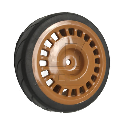 BQLZR 1pc RC1:10 Flat Sports Car Eight-Character Rubber Tires and Plastic Wheels, Coffee Color Model Car Replacement Parts