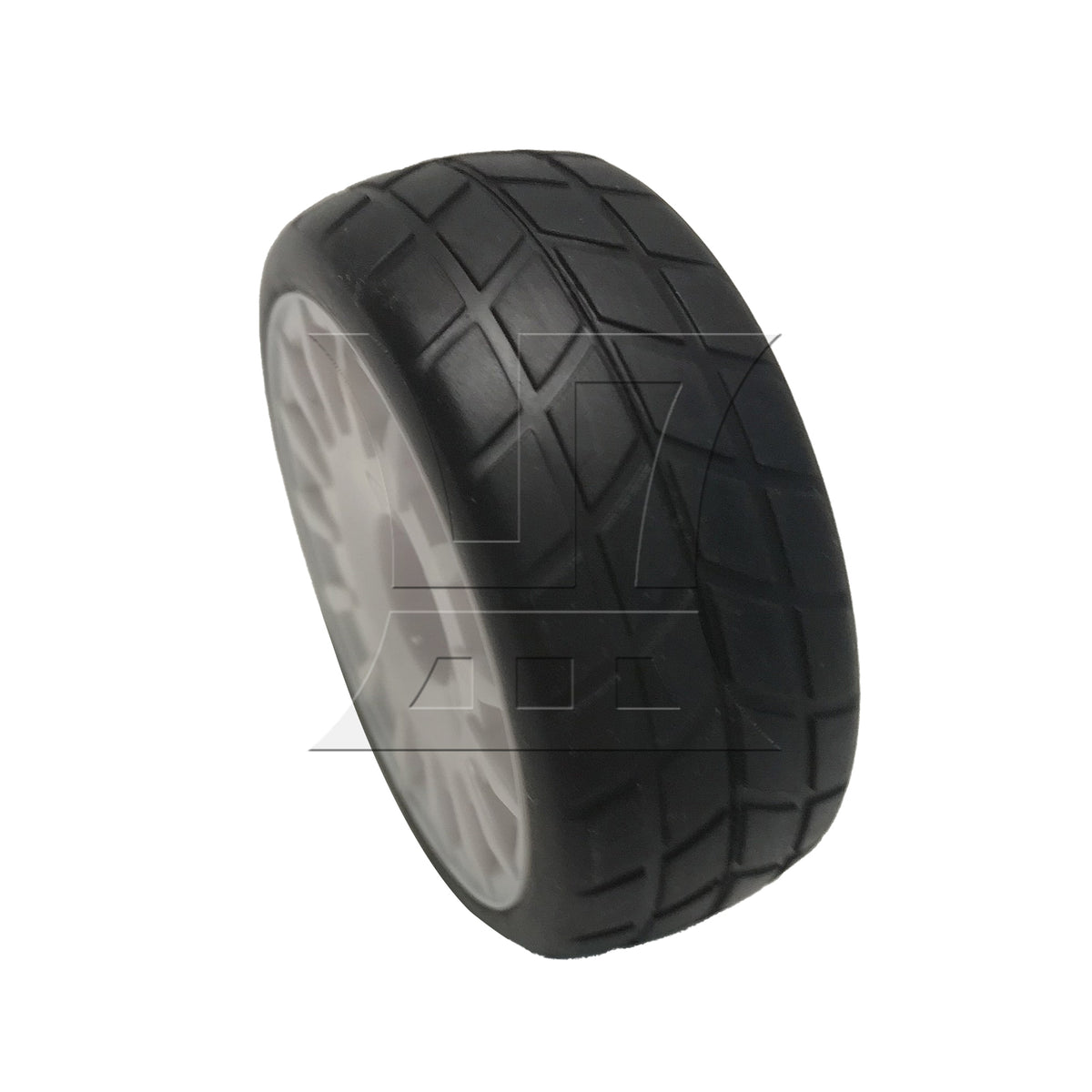 BQLZR 1pc RC1:10 Flat Sports Car Checkered Rubber Tire and Plastic Wheels White Model Car Replacement Parts