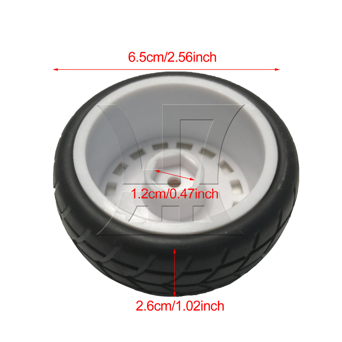 BQLZR 1pc RC1:10 Flat Sports Car Checkered Rubber Tire and Plastic Wheels White Model Car Replacement Parts