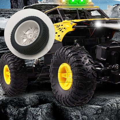 BQLZR 1pc RC1:10 Off-Road Vehicle One-Line Tire and 10-Spoke Y-Shaped Wheels Front Wheels White Model Car Replacement Parts