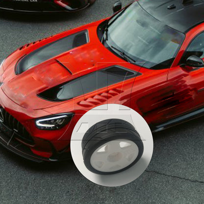 BQLZR 1pcs RC1:10 Sports Cars Wheels and Tires White Hex Hub Flat-run Remote-Controlled Electric Car