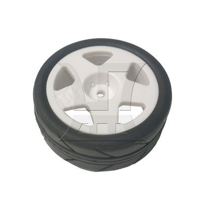 BQLZR 1pcs RC1:10 Sports Cars Wheels and Tires White Hex Hub Flat-run Remote-Controlled Electric Car