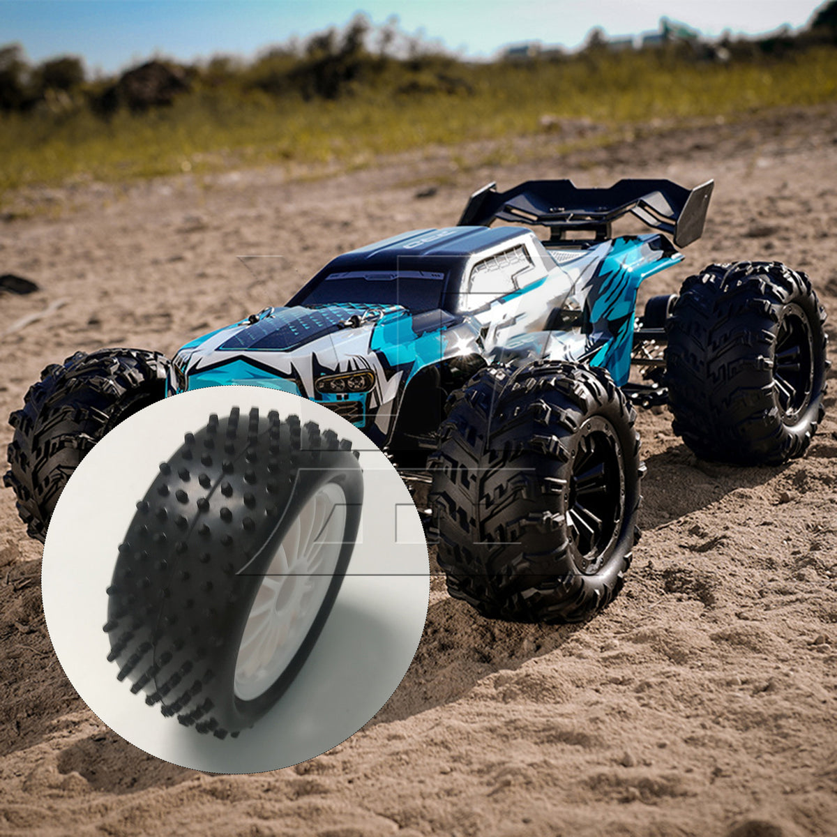 BQLZR 1pcs Off-road Vehicle Tires White Hub Front Wheel DIY Car Accessories