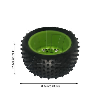 BQLZR 1pcs Off-road Vehicle Tires Green Hub Rear Wheel DIY Car Accessories
