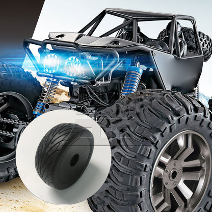 BQLZR 1pcs RC1:10 Off-road Vehicle Tires Black Disc Hub Front Wheel DIY Car Accessories