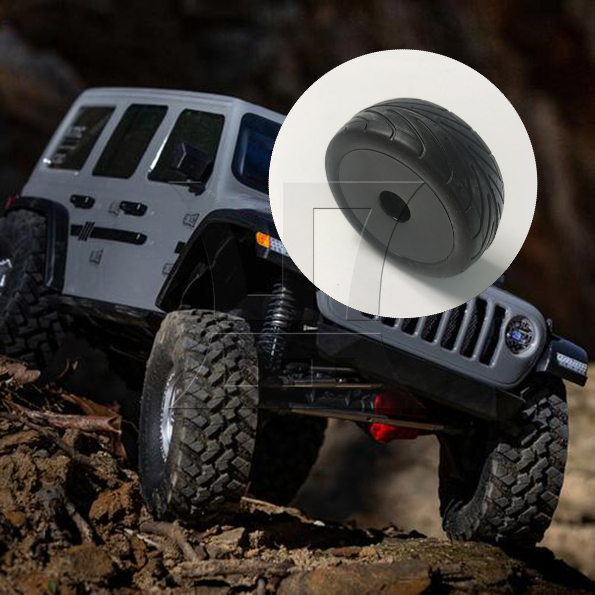 BQLZR 1pcs RC1:10 Off-road Vehicle Tires Black Disc Hub Front Wheel DIY Car Accessories