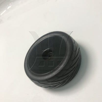 BQLZR 1pcs RC1:10 Off-road Vehicle Tires Black Disc Hub Front Wheel DIY Car Accessories