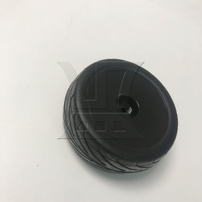 BQLZR 1pcs RC1:10 Off-road Vehicle Tires Black Disc Hub Front Wheel DIY Car Accessories