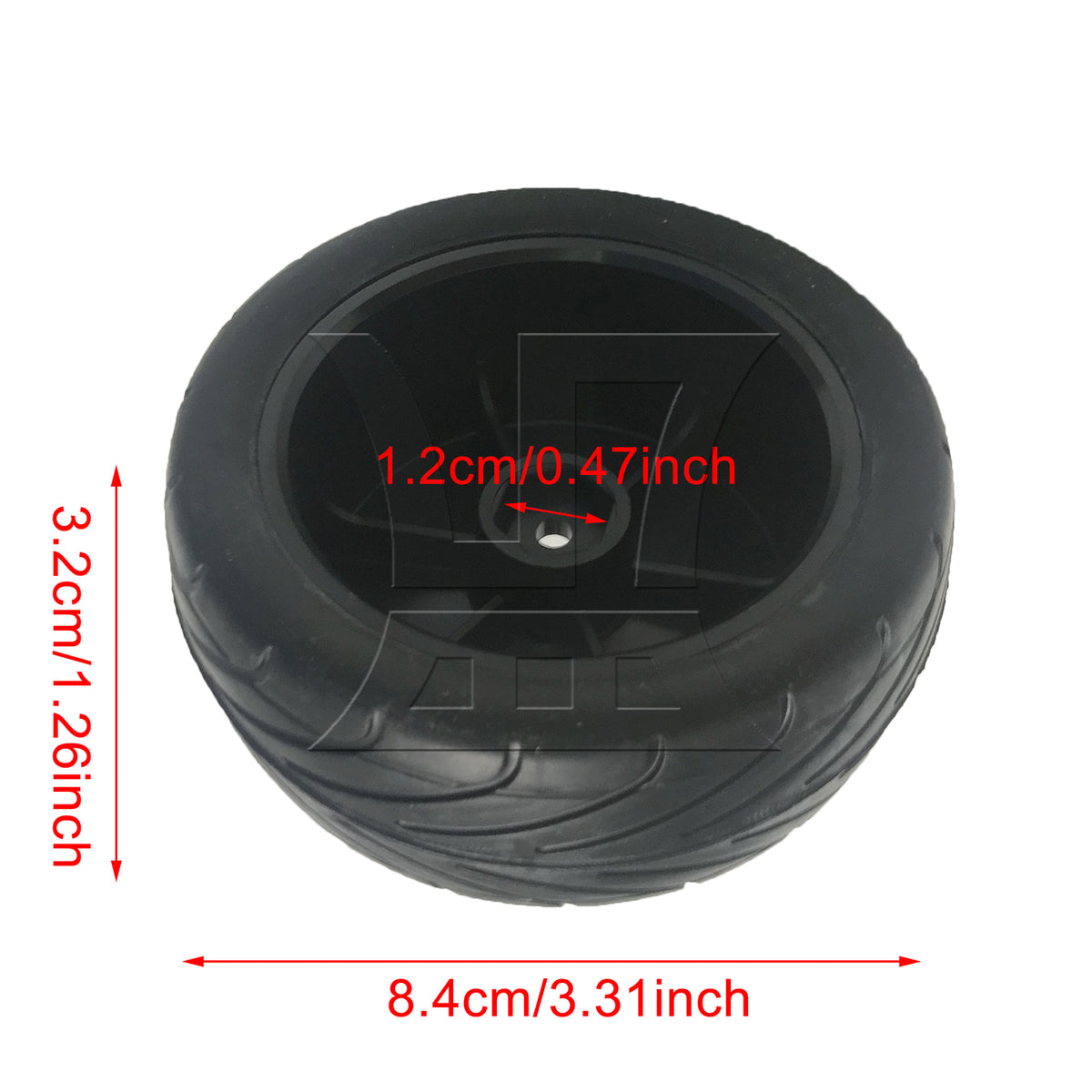 BQLZR 1pcs RC1:10 Off-road Vehicle Tires Black Disc Hub Front Wheel DIY Car Accessories