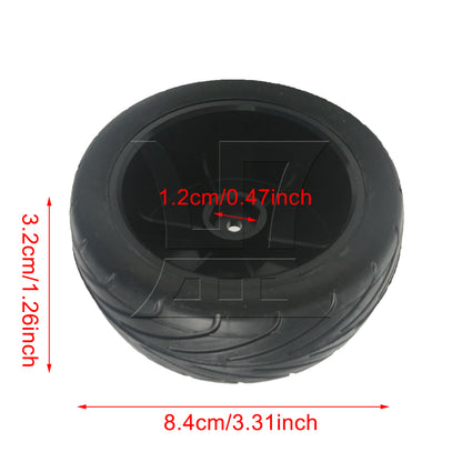 BQLZR 1pcs RC1:10 Off-road Vehicle Tires Black Disc Hub Front Wheel DIY Car Accessories