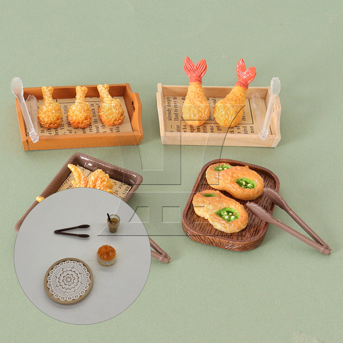 BQLZR 5pcs Dollhouse Miniature Bread Set Simulate a Restaurant Bakery Scene