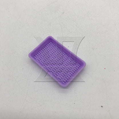 BQLZR 1pc DIY Scene Mini Rectangular Dining Plate Purple for Indoor Model