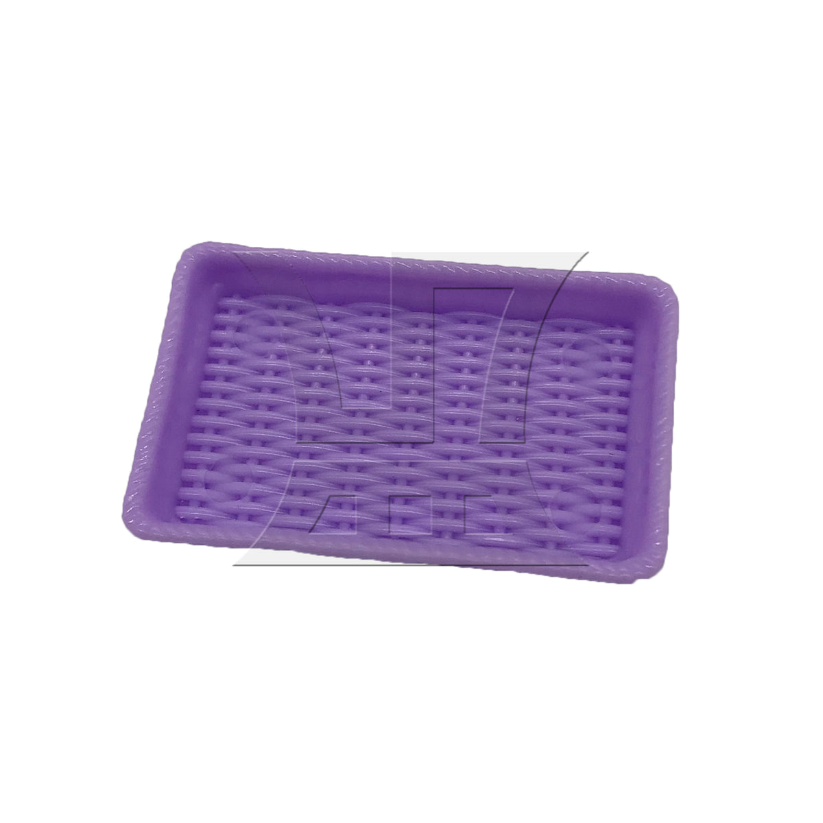 BQLZR 1pc DIY Scene Mini Rectangular Dining Plate Purple for Indoor Model