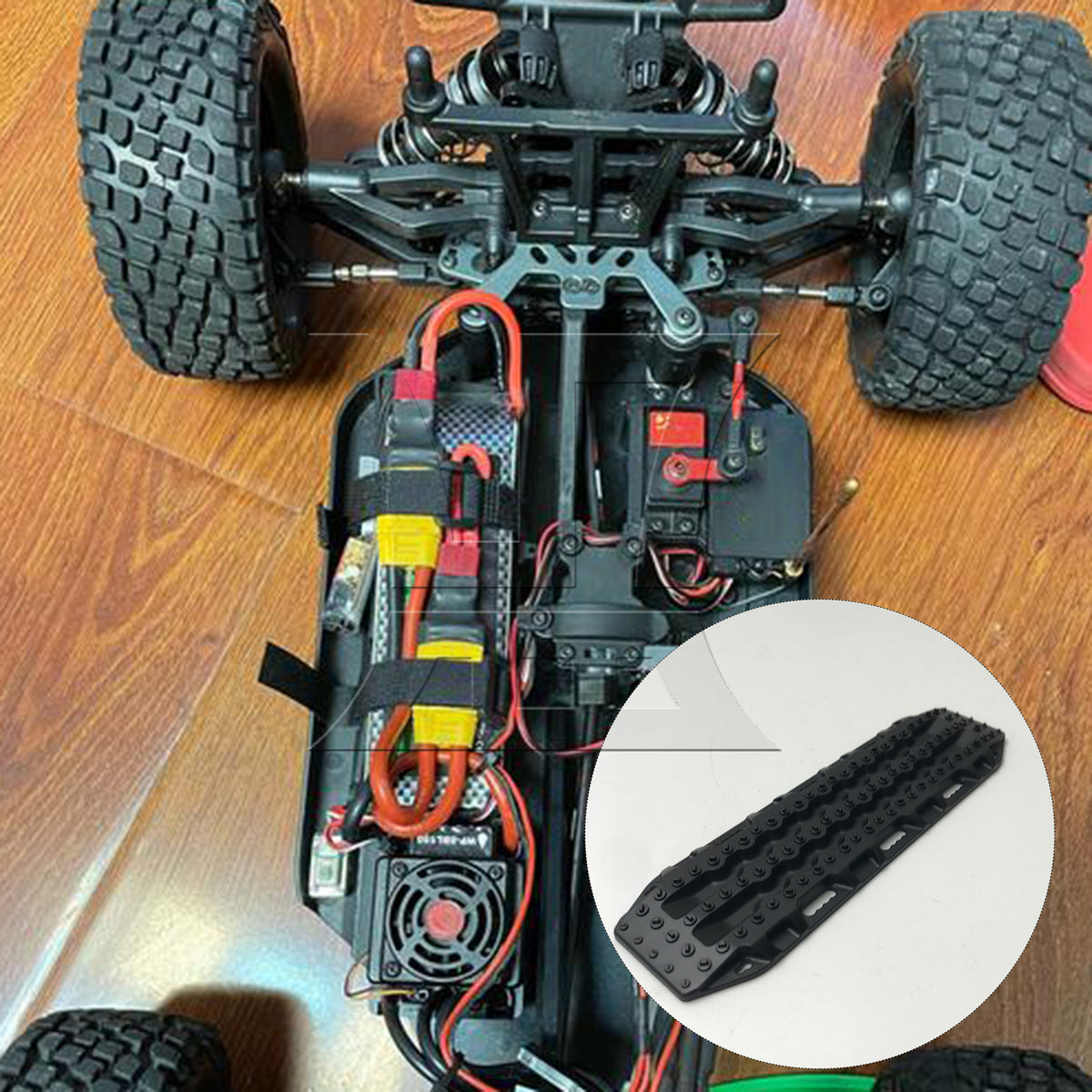 BQLZR 2pcs RC1:10 Crawler Decorative Board Black for Model Car Repair Replacement Spare Parts
