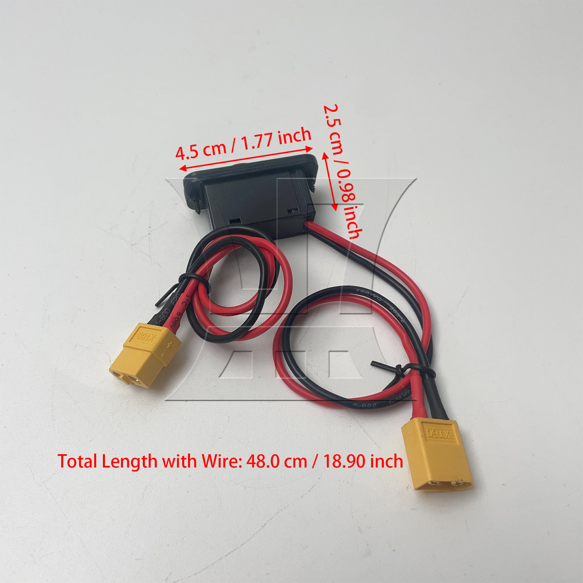 BQLZR 1pc Model Aircraft Remote Control Switch Xt60 Aircraft Electric-Regulating High Current High Load Switch