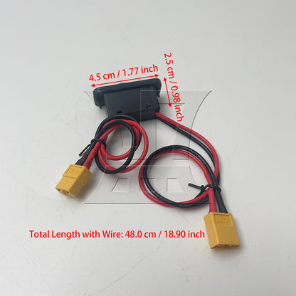 BQLZR 1pc Model Aircraft Remote Control Switch Xt60 Aircraft Electric-Regulating High Current High Load Switch