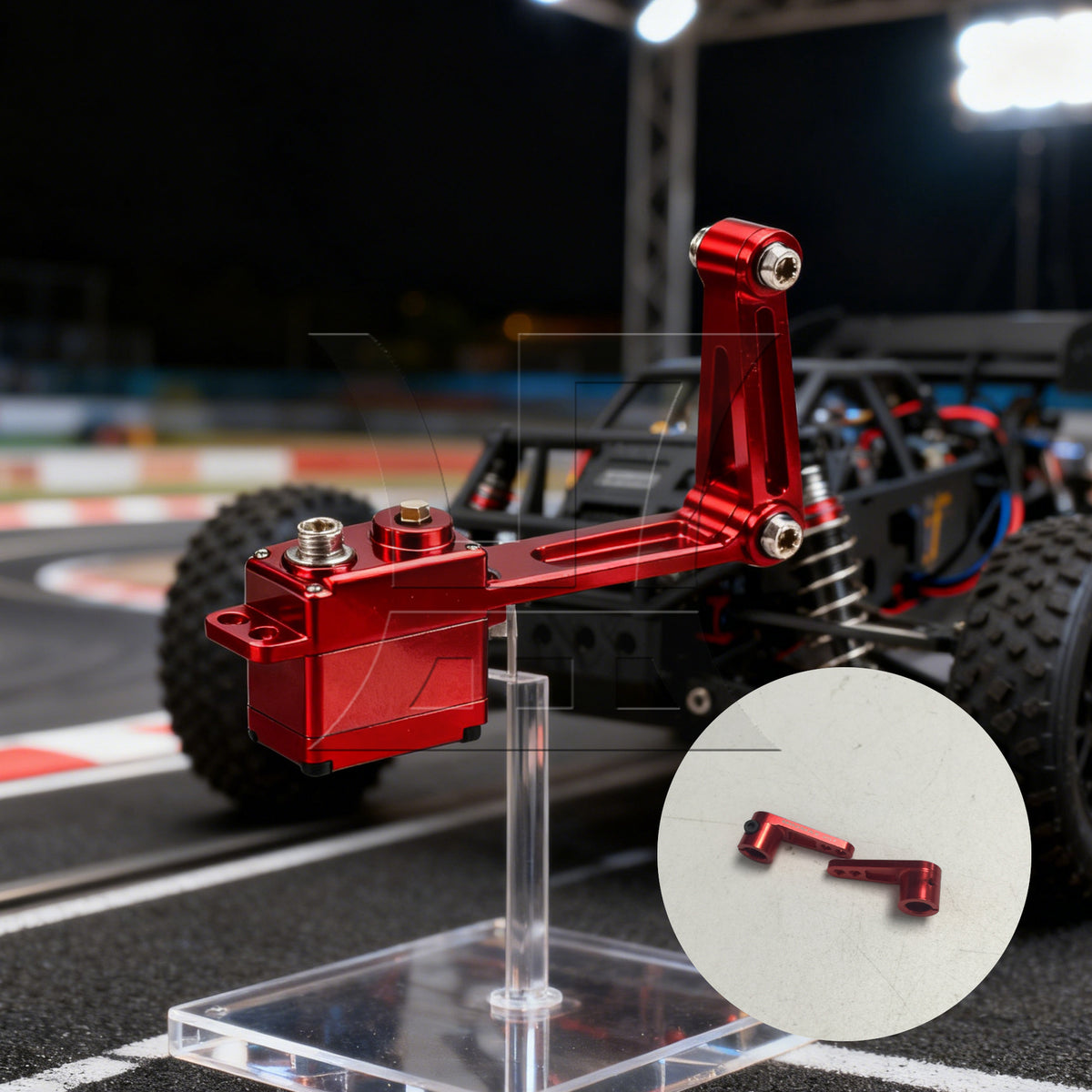 BQLZR 2pc RC 25T Raised Servo Arm Red High-Quality Material