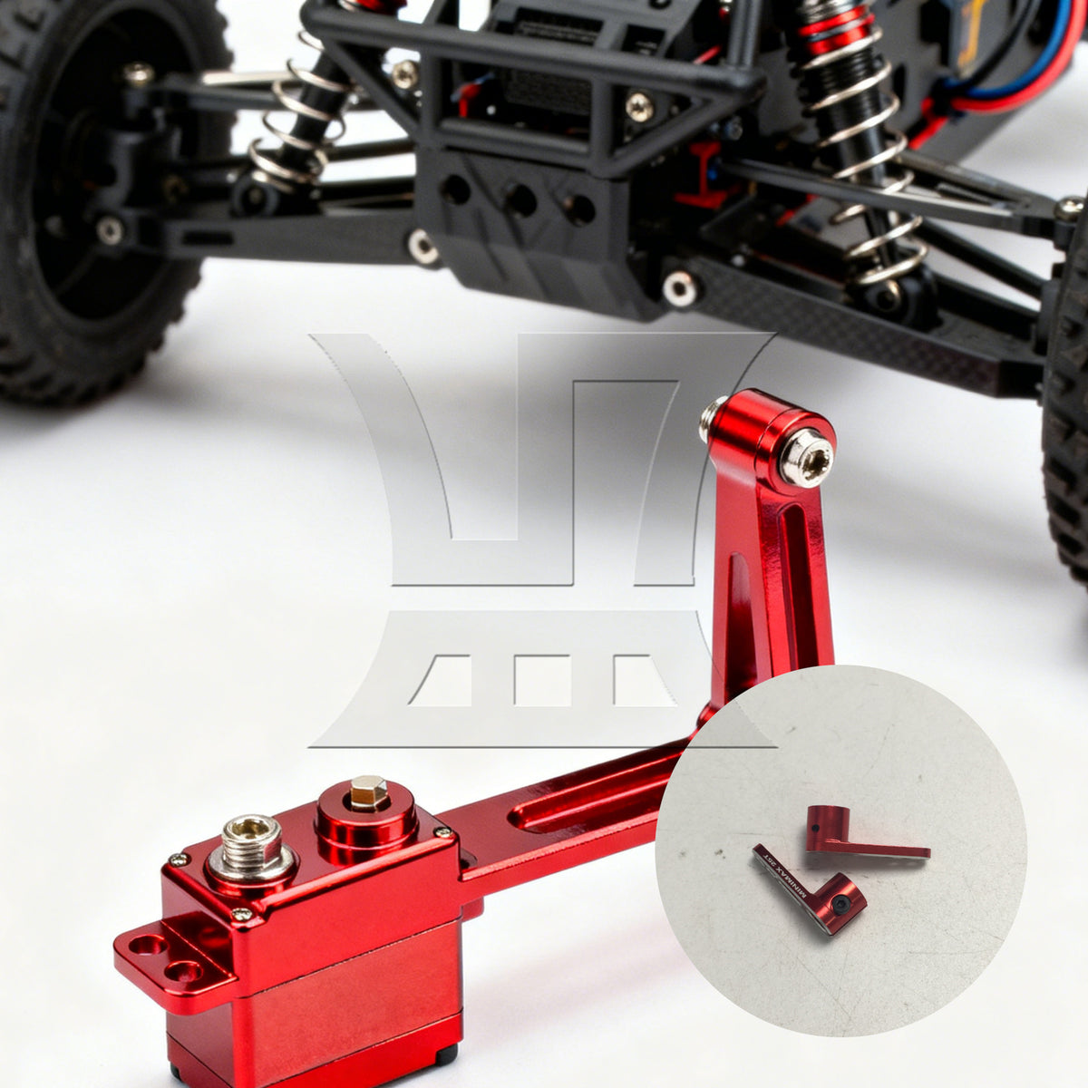 BQLZR 2pc RC 25T Raised Servo Arm Red High-Quality Material