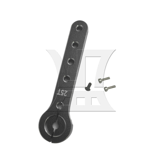BQLZR 1pc RC 25T Extended Servo Motor Ship Model Swing Arm Black High-Quality Material