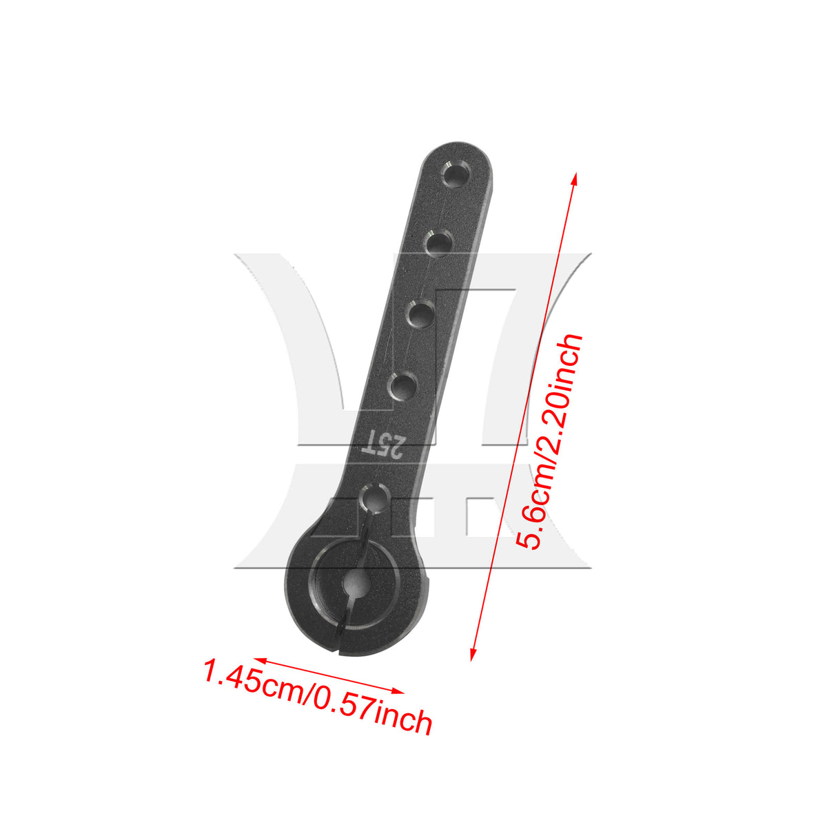BQLZR 1pc RC 25T Extended Servo Motor Ship Model Swing Arm Black High-Quality Material