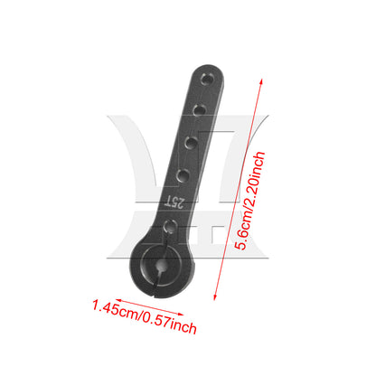 BQLZR 1pc RC 25T Extended Servo Motor Ship Model Swing Arm Black High-Quality Material