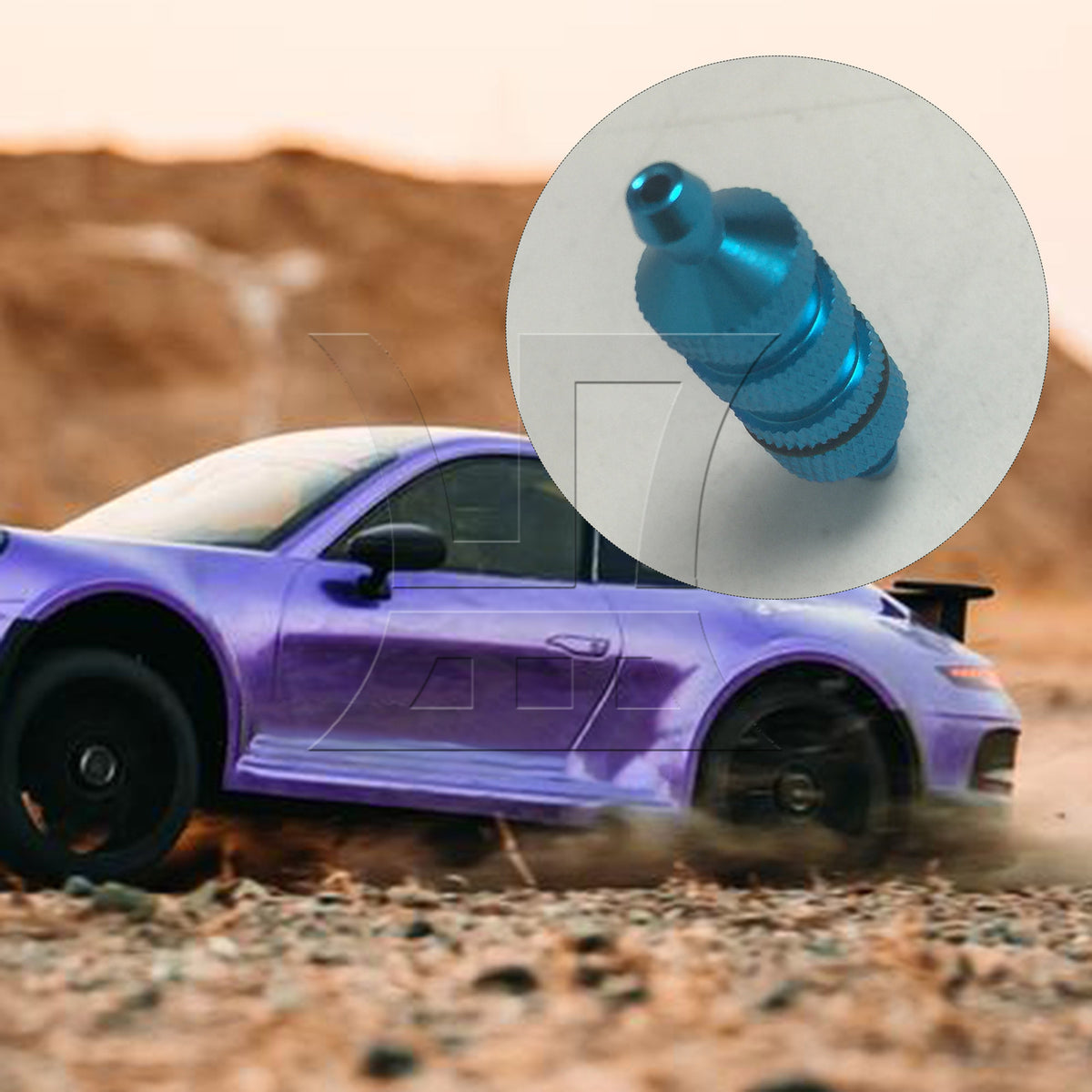 BQLZR 1pc RC Metal Oil Filter Blue High-Quality Material