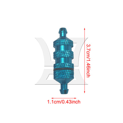 BQLZR 1pc RC Metal Oil Filter Blue High-Quality Material