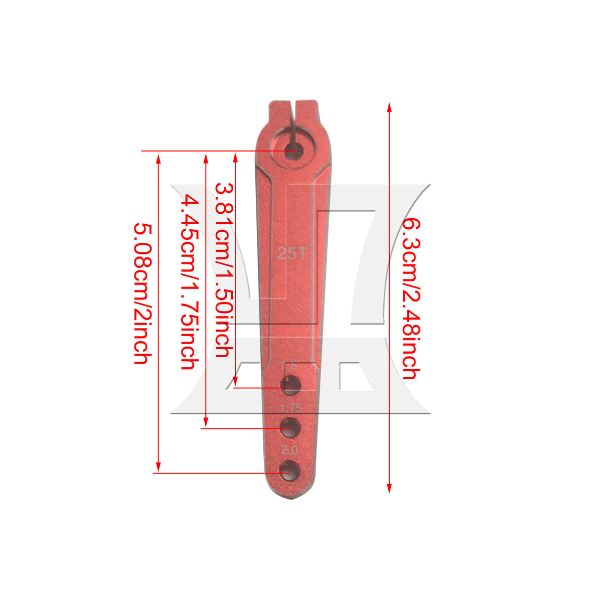 BQLZR 1pc 25T Model Extended Servo Arm Red High-Quality Material