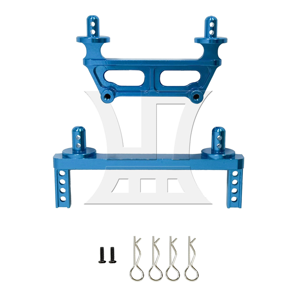 BQLZR 1set RC1:16 Front and Rear Remote Control Car Shell Pillars Blue Easy to Disassemble