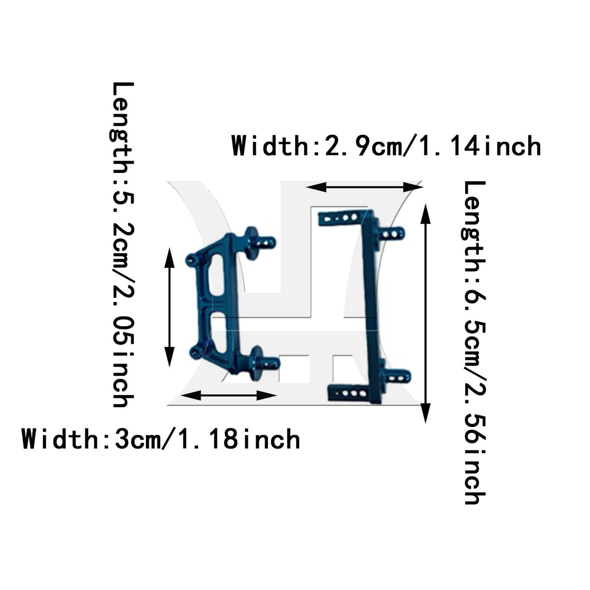BQLZR 1set RC1:16 Front and Rear Remote Control Car Shell Pillars Blue Easy to Disassemble