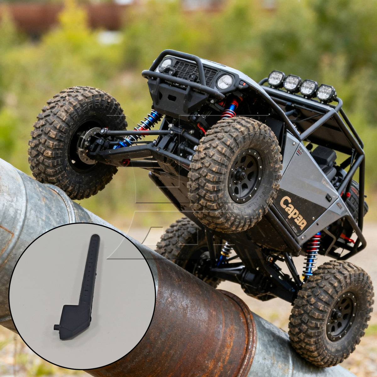 BQLZR 1pc RC1:10 Soft Plastic Lower Support Car Shell Column Long Style Black for RC Model Car