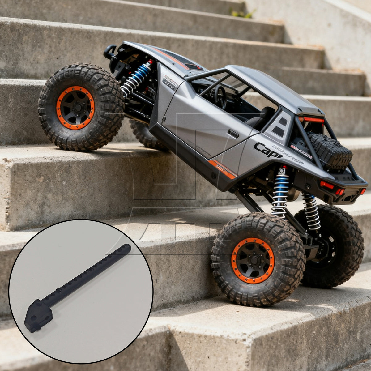 BQLZR 1pc RC1:10 Soft Plastic Lower Support Car Shell Column Long Style Black for RC Model Car