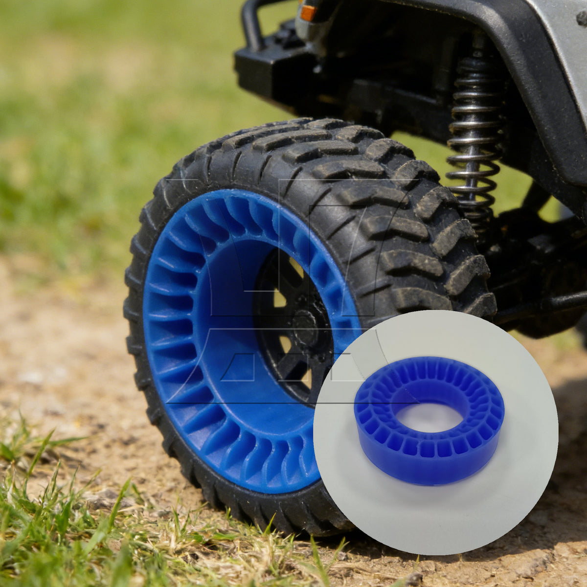 BQLZR 1pc RC1:18 Climbing Car Water Proof Silicone Inner Tire Dark Blue Made of Silicone