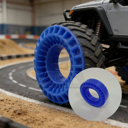 BQLZR 1pc RC1:18 Climbing Car Water Proof Silicone Inner Tire Dark Blue Made of Silicone
